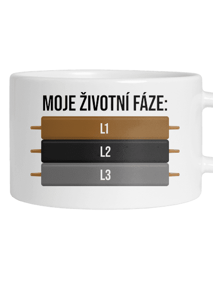 Moje životní fáze hrnek makronka White