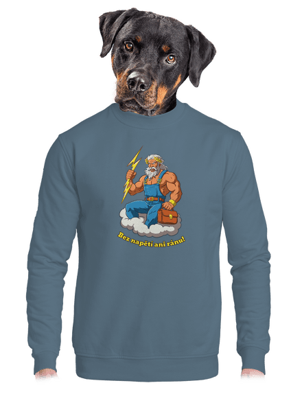 Bez napětí ani ránu unisex mikina bez kapuce Nordic Blue