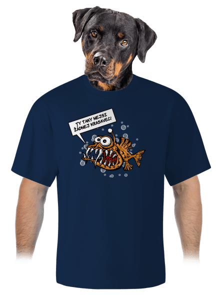 Mořský ďas unisex tričko oversized Midnight Blue