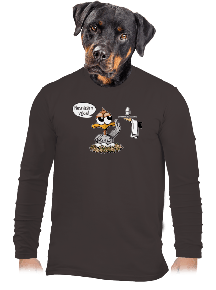 Nesnáším vejce pánské dlouhý rukáv Bear Brown