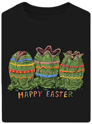 Happy Easter unisex tričko oversized Black