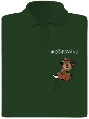 Očipováno pánská polokošile Bottle Green Mal