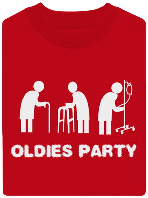 Oldies party unisex mikina bez kapuce Red