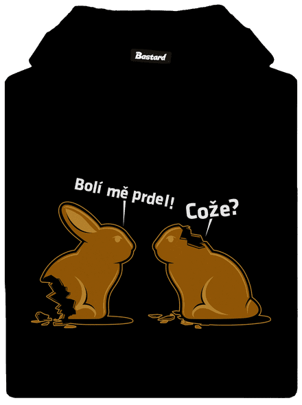 Bolí mě prdel pánská mikina klokanka Black