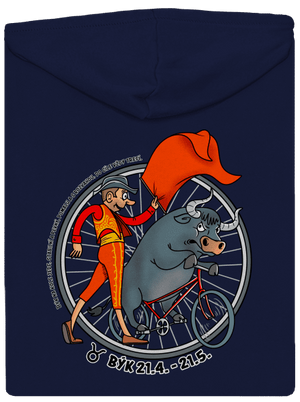 Cyklistický horoskop: Býk pánská mikina na zip Navy