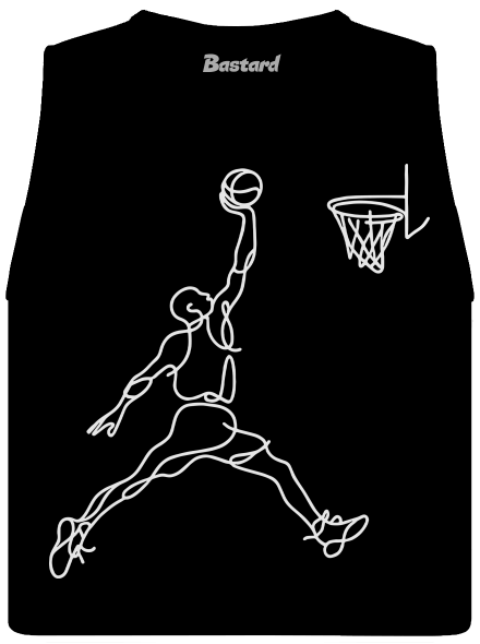 One line slam dunk dámské tílko volné Black