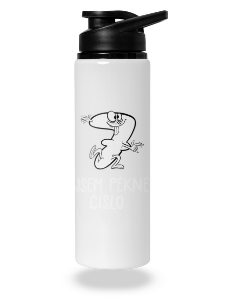Jsem pěkné číslo lahev na vodu White