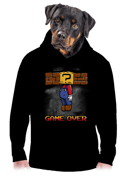 Game over pánská mikina klokanka Black