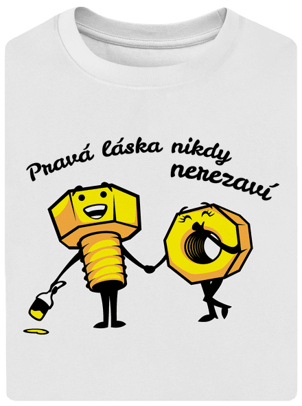 Pravá láska unisex tričko oversized White