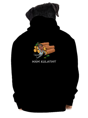 Mám kulatiny pánská mikina na zip Black
