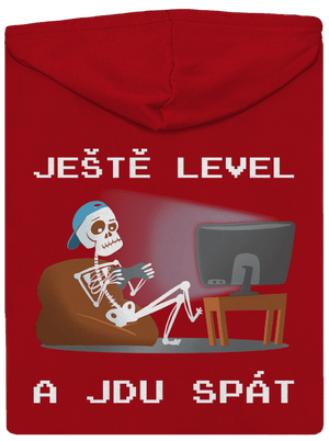 Ještě level pánská mikina na zip Red