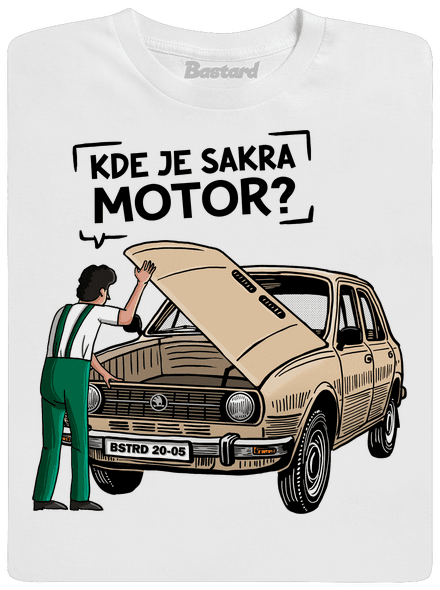 Kde je motor? dětské tričko White