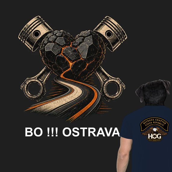 BO Ostrava black heart záda