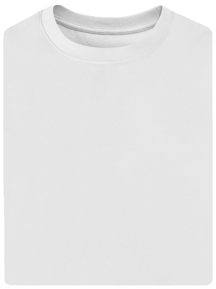 Bez potisku unisex tričko oversized White