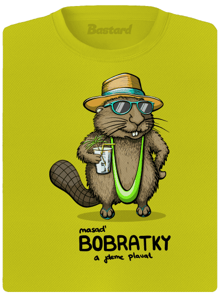 Bobratky dámské sportovní tričko Neon Yellow