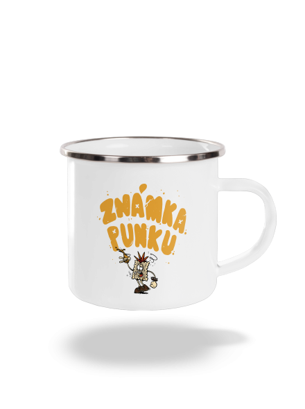 Vylitá známka punku  plecháček White