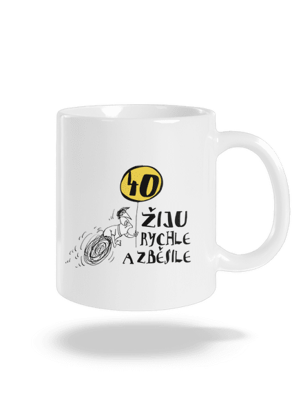 Žiju rychle a zběsile klasický hrnek White