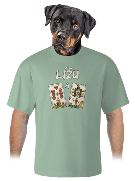 Kule a žaludy unisex tričko oversized Sage