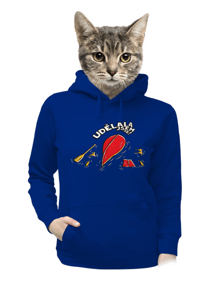 Udělal jsem se dámská mikina klokanka Royal Blue Mal