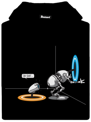 Portal pánská mikina klokanka Black