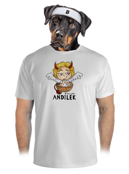 Andílek pánské sportovní tričko White