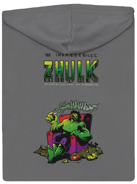 Zhulk  dámská mikina na zip Steel Gray