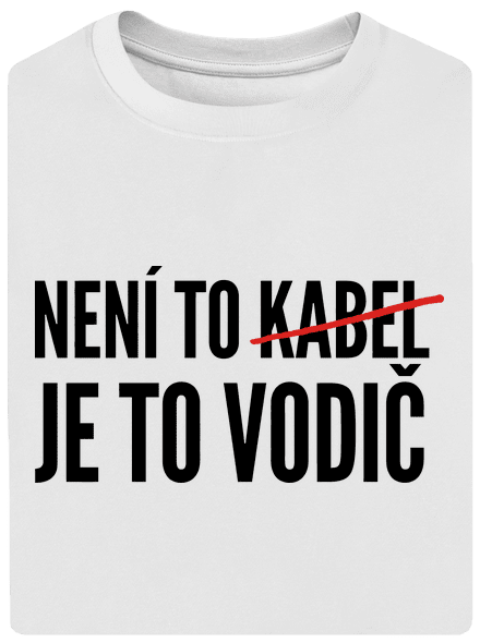 Je to vodič unisex tričko oversized White
