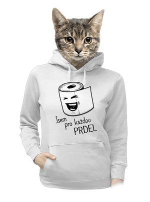 Prdel dámská mikina klokanka White