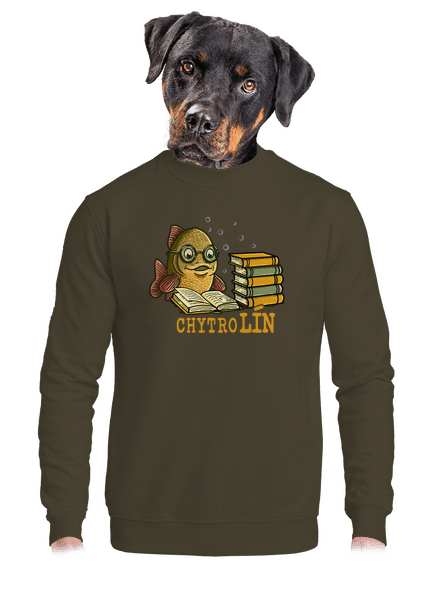 Chytrolín unisex mikina bez kapuce Urban Khaki