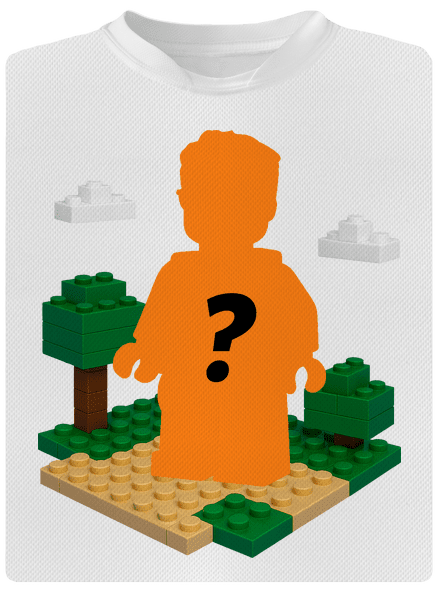 Lego postava z vlastní fotky dětské sportovní tričko White