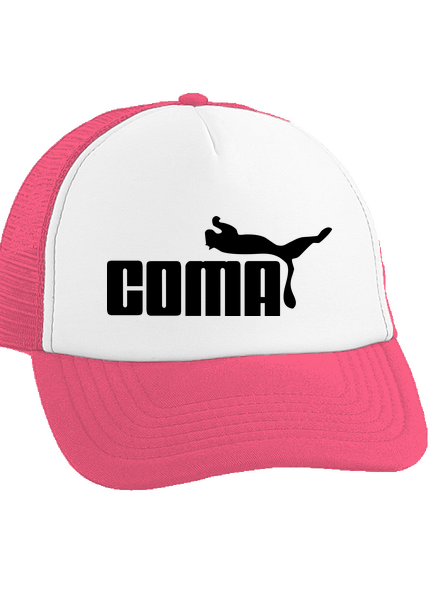 Coma kšiltovka truckerka Fluorescent Pink cap