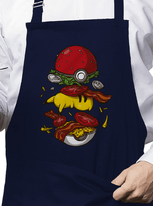 Pokémon burger zástěra Navy