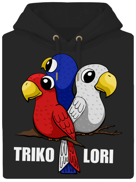 Trikolori unisex mikina premium Dark Black
