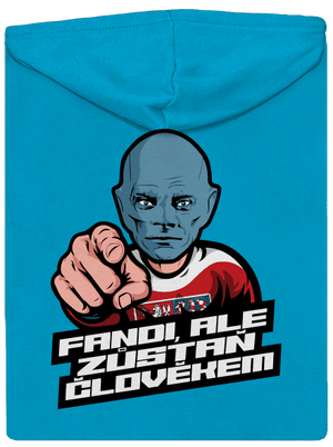 Fandi, ale zůstaň Fantomasem dámská mikina na zip Blue Atol