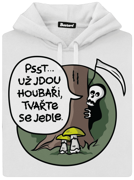 Muchomůrky zelené dámská mikina klokanka White