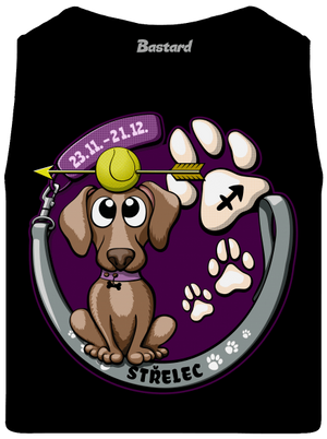 Psí horoskop: Střelec pánské tílko Black