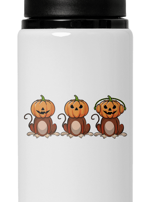 Halloween opičky lahev na vodu White