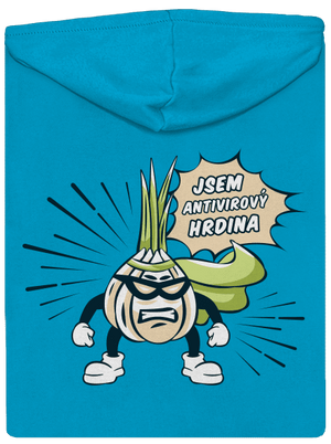 Antivirový hrdina dámská mikina na zip Blue Atol