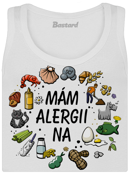 Mám alergii na... + fix dámské tílko klasické White