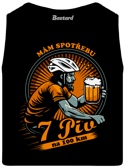 Spotřeba 7 na 100 pánské tílko Black