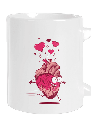Zamilovaná srdíčka velký hrnek White