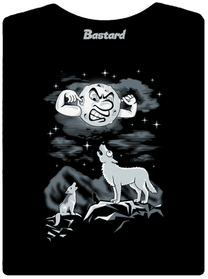 Vlčí árie dámské tričko s lemem Black