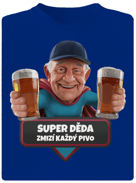 Super děda pánské sportovní tričko Royal Blue Mal