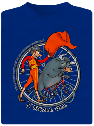 Cyklistický horoskop: Býk pánské sportovní tričko Royal Blue Mal