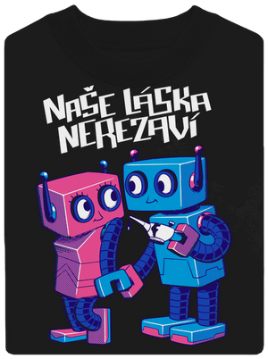 Roboti unisex mikina bez kapuce Black