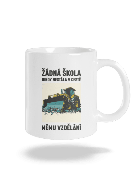 Žádná škola klasický hrnek White