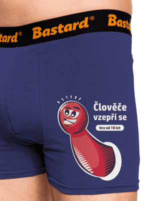 Člověče vzepři se boxerky Blue Navy
