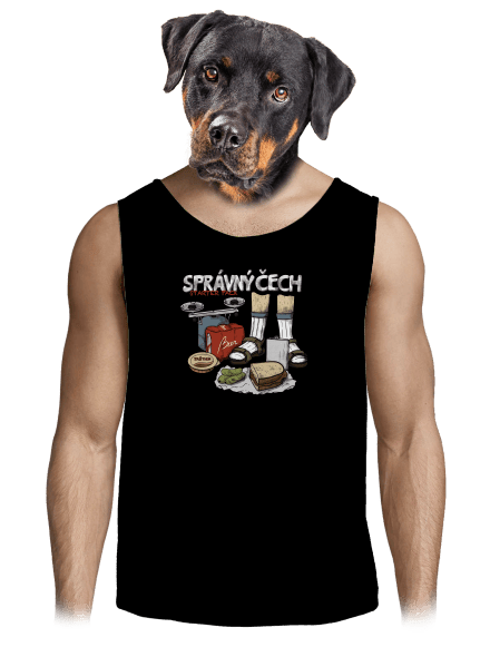 Správný Čech pánské tílko Black