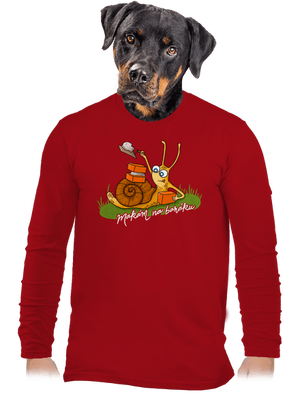 Makám na baráku pánské dlouhý rukáv Red