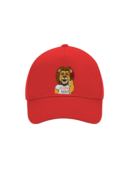 I lev you kšiltovka baseballka Classic Red